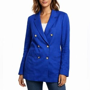Talbots Blazer Women's Size 24W Office Business‎ Jacket Plus Size Blue